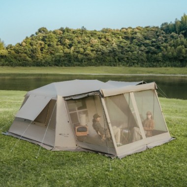 Палатка NATUREHIKE Village 13 Automatic, 4-6 местн., коричневая