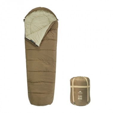 Спальный мешок NATUREHIKE Mummy Cotton, MJ300, 145х215см, коричневый