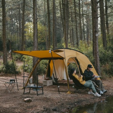 Палатка NATUREHIKE Dune 7.6, 1 спальня + 1 комната, песочная