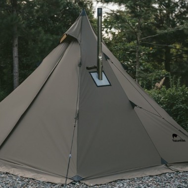 Палатка NATUREHIKE Ranch Fire Pyramid, 1-2 местная, зеленая